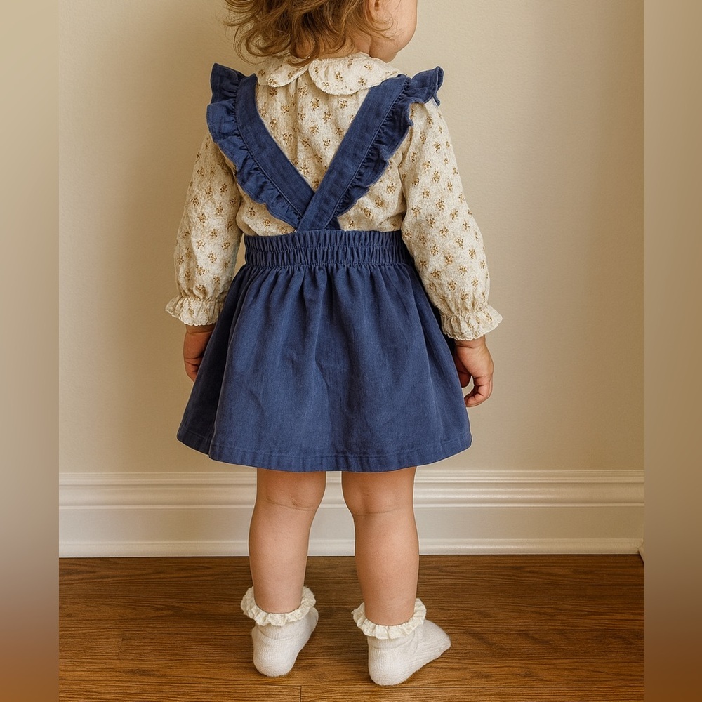 Carter's Blue Corduroy Overalls Girls 2T - Picture 1 of 4